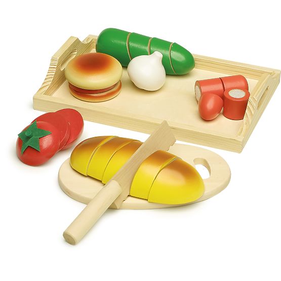 small foot Wooden Cutting Snack Set