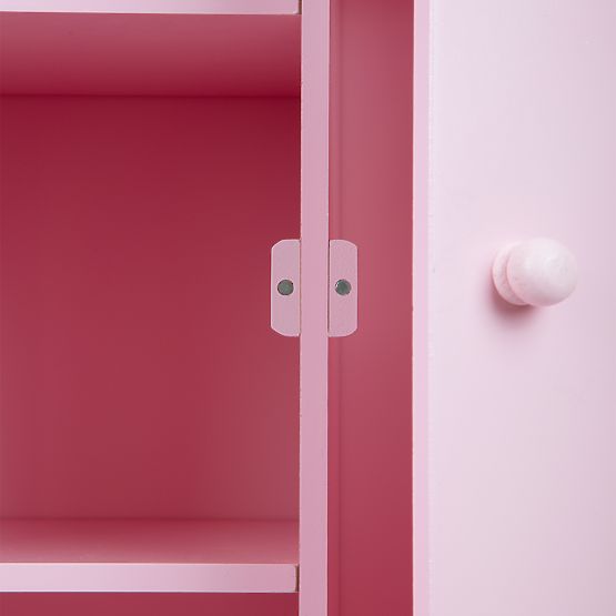 small foot Wooden Doll Wardrobe Pink