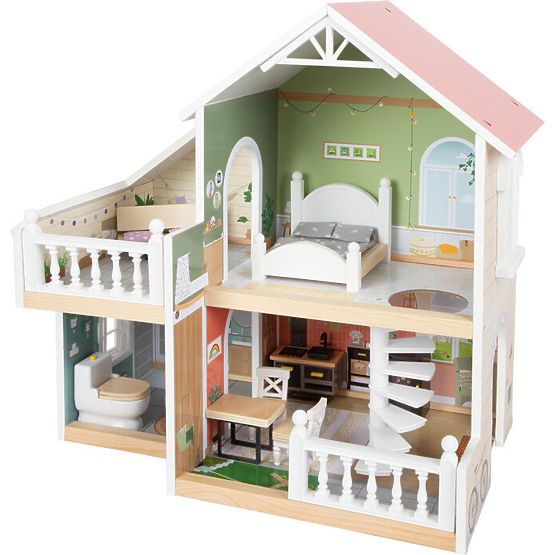 small foot Wooden Dollhouse with Terrace
