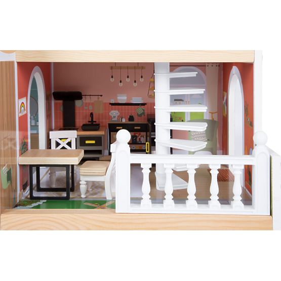 small foot Wooden Dollhouse with Terrace