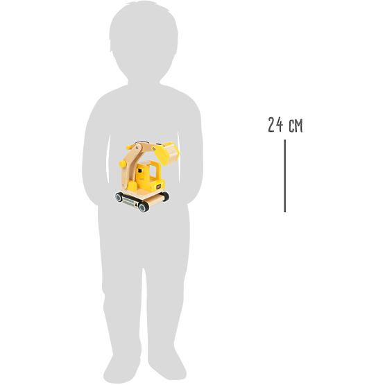 small foot Wooden Excavator with Bucket