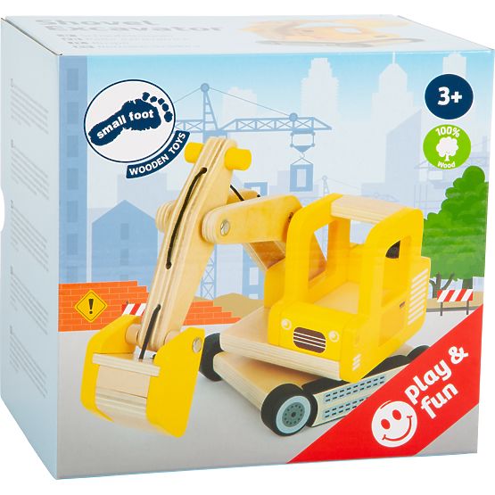 small foot Wooden Excavator with Bucket