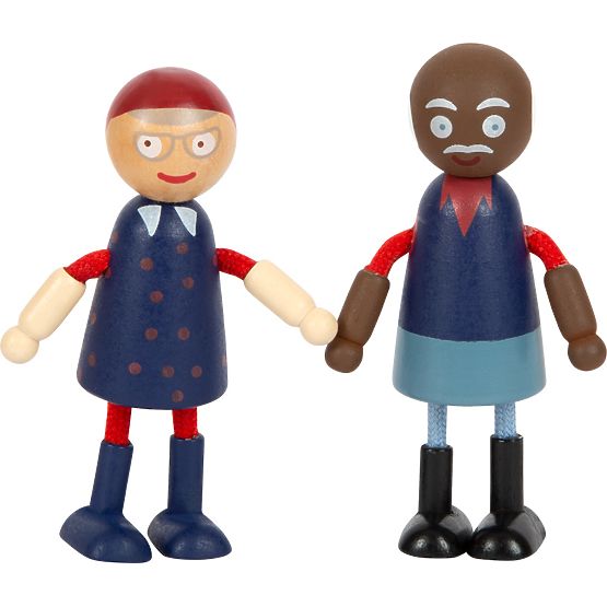 small foot Wooden Figures Family with Wheelchair