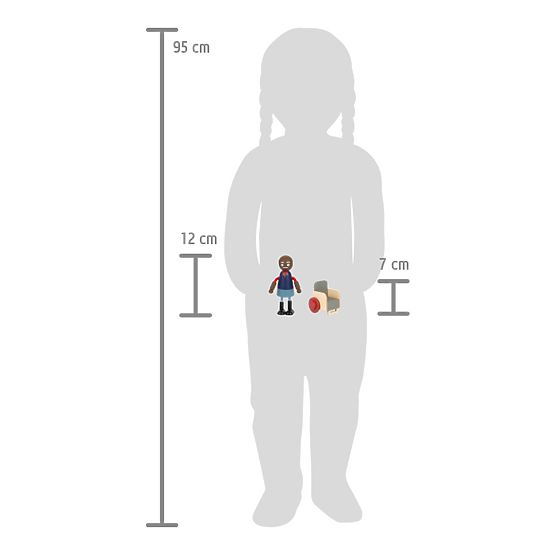 small foot Wooden Figures Family with Wheelchair
