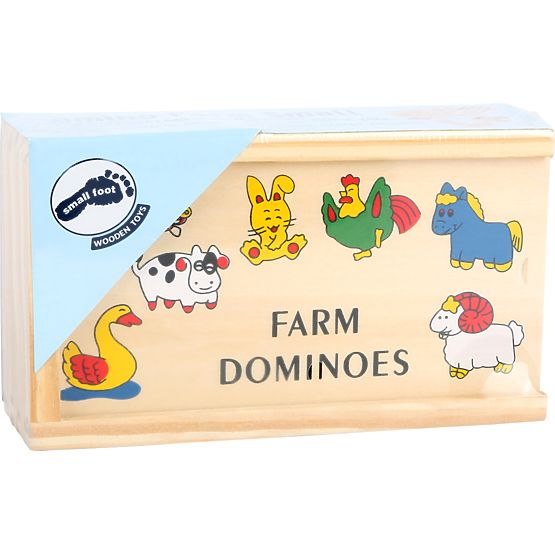 Small Foot Wooden games Domino farm smaller