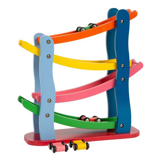 Small Foot Wooden racing track 4 cars