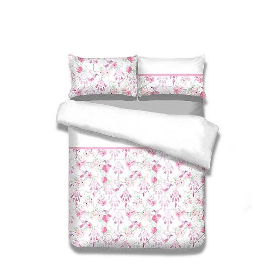 SNUGGY Bedding White with Floral Print 155x220*2+80x80*2 AmeliaHome