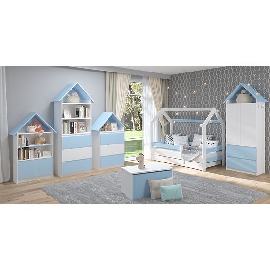Sofie House-Shaped Bookshelf - Blue