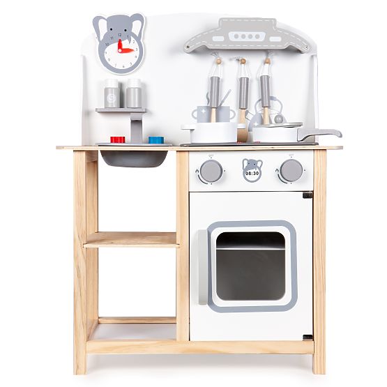 Sofia wooden kitchen with effects - gray-white