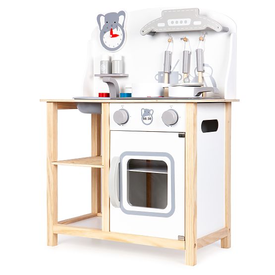 Sofia wooden kitchen with effects - gray-white