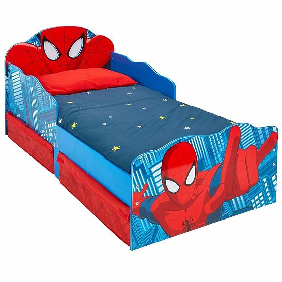 Children's Bed Spiderman with Light and Storage