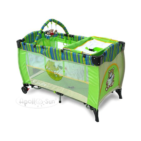 Standard Travel Cot - Green
