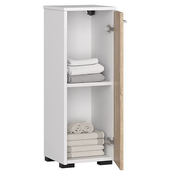 STANDING BATHROOM CABINET FIN S30 1D WHITE / SONOMA