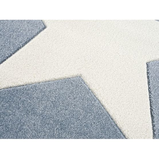 STAR Children's Rug - Blue/White