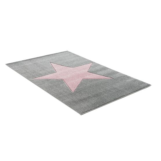STAR Children's Rug - Silver-Grey/Pink