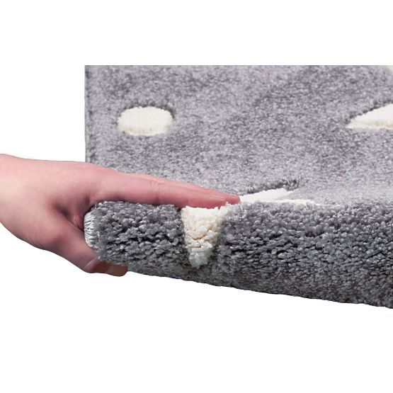 STARS Silver-Grey/White Children's Rug