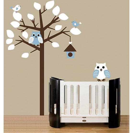 Sticker tree owls vinyl