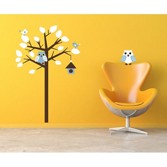Sticker tree owls vinyl