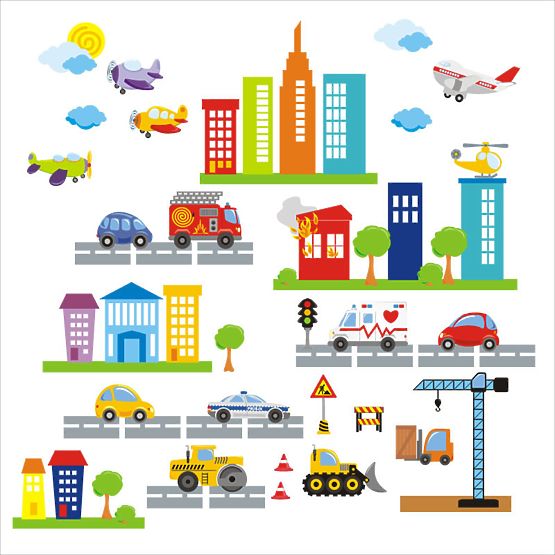 Stickers to wall CITY