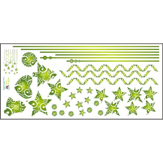 Stickers to window - Christmas ribbons