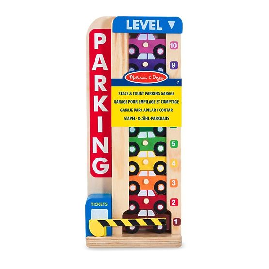 Stackable parking garage with toy cars