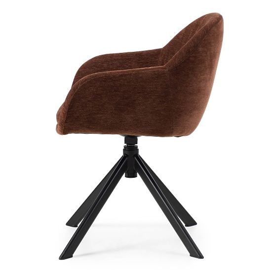 Swivel Chair Kairo, Brown-Red