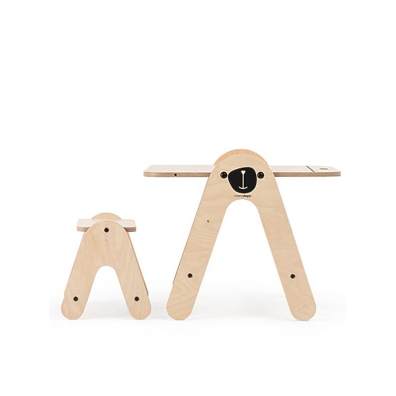 Massam Bear Table with Drawing Board