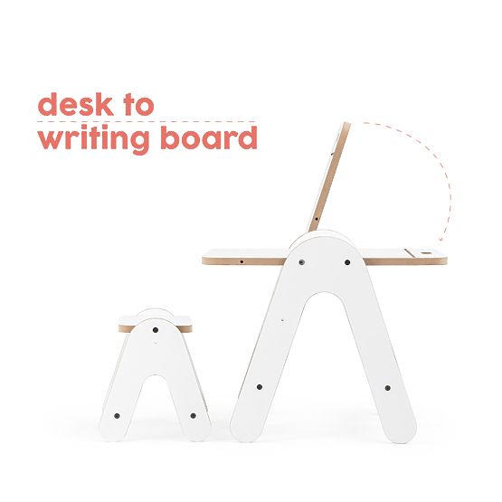 Table with Drawing Board Massam - White