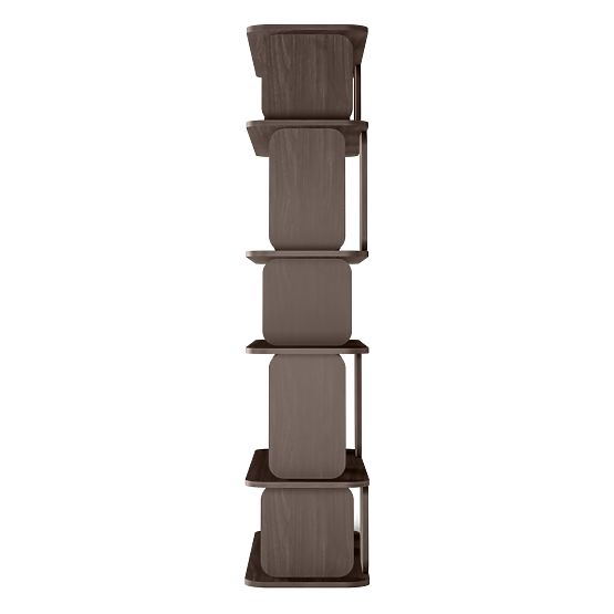 Tall, Rounded Tulumo Shelf, Walnut Villa