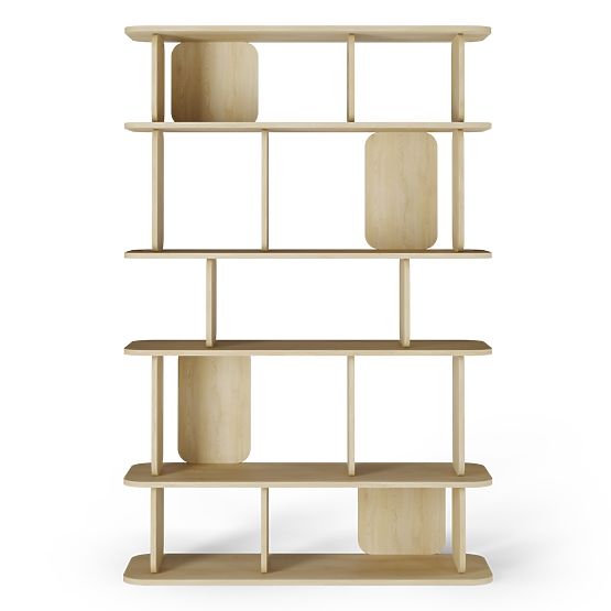 Tall Tulumo Shelf, Rounded, Cremona Torro Oak