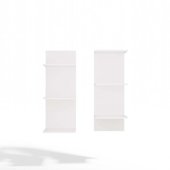 TALL WHITE SHELF 6P 180 cm 6 Shelves for Books and Documents for Office and Living Room
