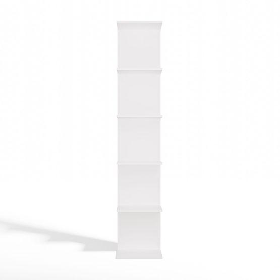TALL WHITE SHELF 6P 180 cm 6 Shelves for Books and Documents for Office and Living Room