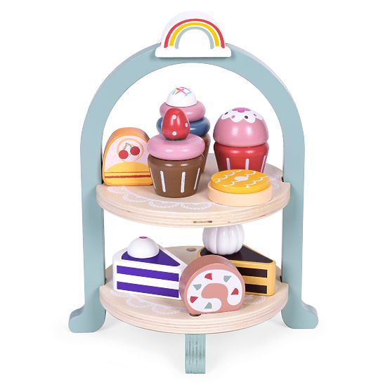 Tea and Coffee Set with Sweets Cups Teapot Tray ECOTOYS