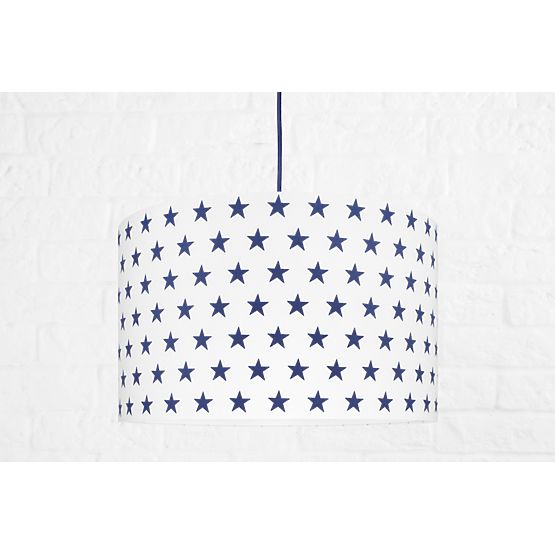 Textile hanging lamp Stars - dark blue