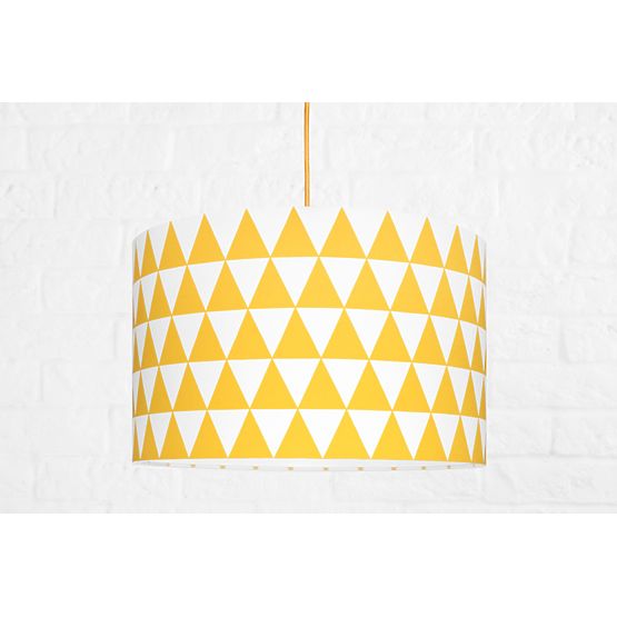 Textile hanging lamp Triangle - yellow