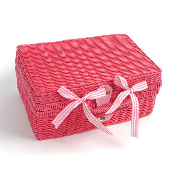Tidlo Picnic Tableware in Pink Basket