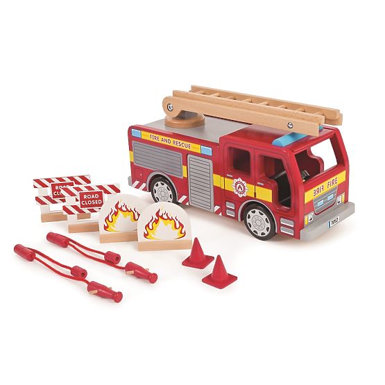 Tidlo Wooden Fire Truck