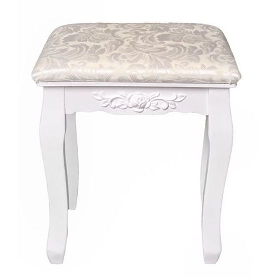 Alva beauty table with mirror and stool