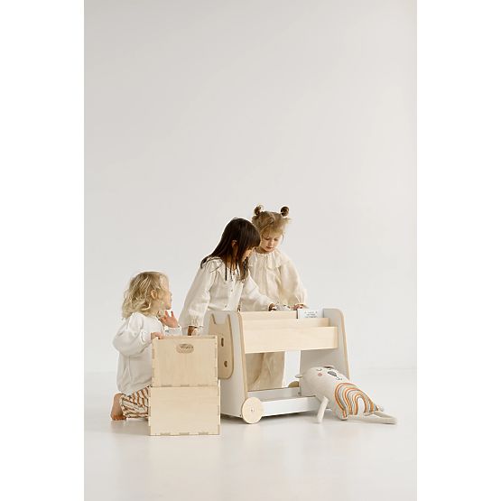 Toy Shelf with Wheels