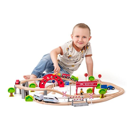Train Set with Electric Locomotive