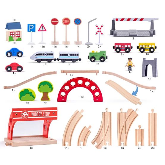 Train Set with Electric Locomotive