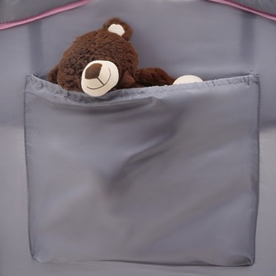 Travel cot Comfort Plus - gray-pink