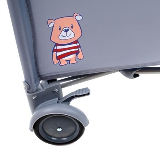 Travel cot Comfort Plus - gray-pink