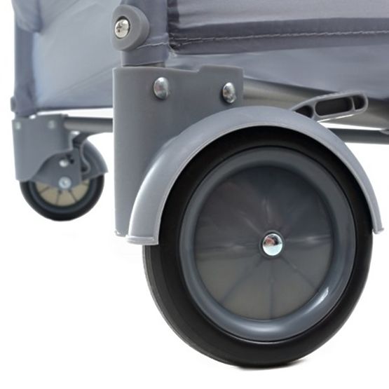Travel cot Comfort Plus - gray-pink
