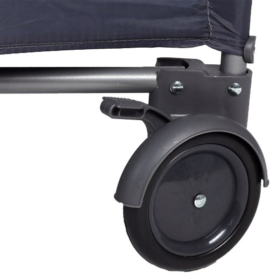 Travel cot with mattress - navy blue