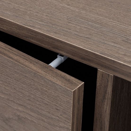 Two-Door TV Cabinet with Drawer Kanso, Baltic Storm Oak