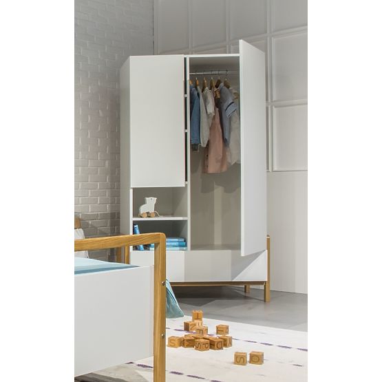 Two-Door Wardrobe Viktor - White