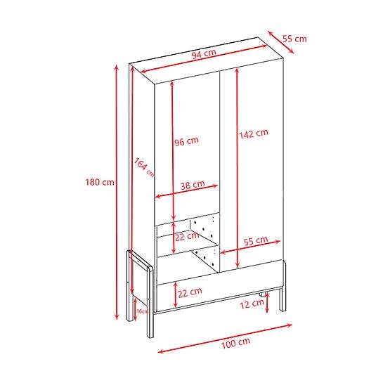 Two-Door Wardrobe Viktor - White
