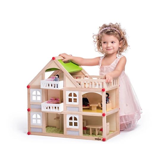 Two-Story Dollhouse with Terrace