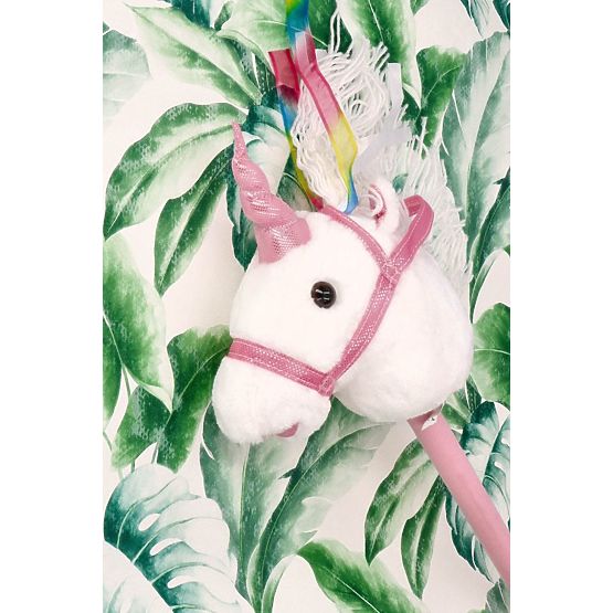 Unicorn on a Stick Bianco Hobby Horse